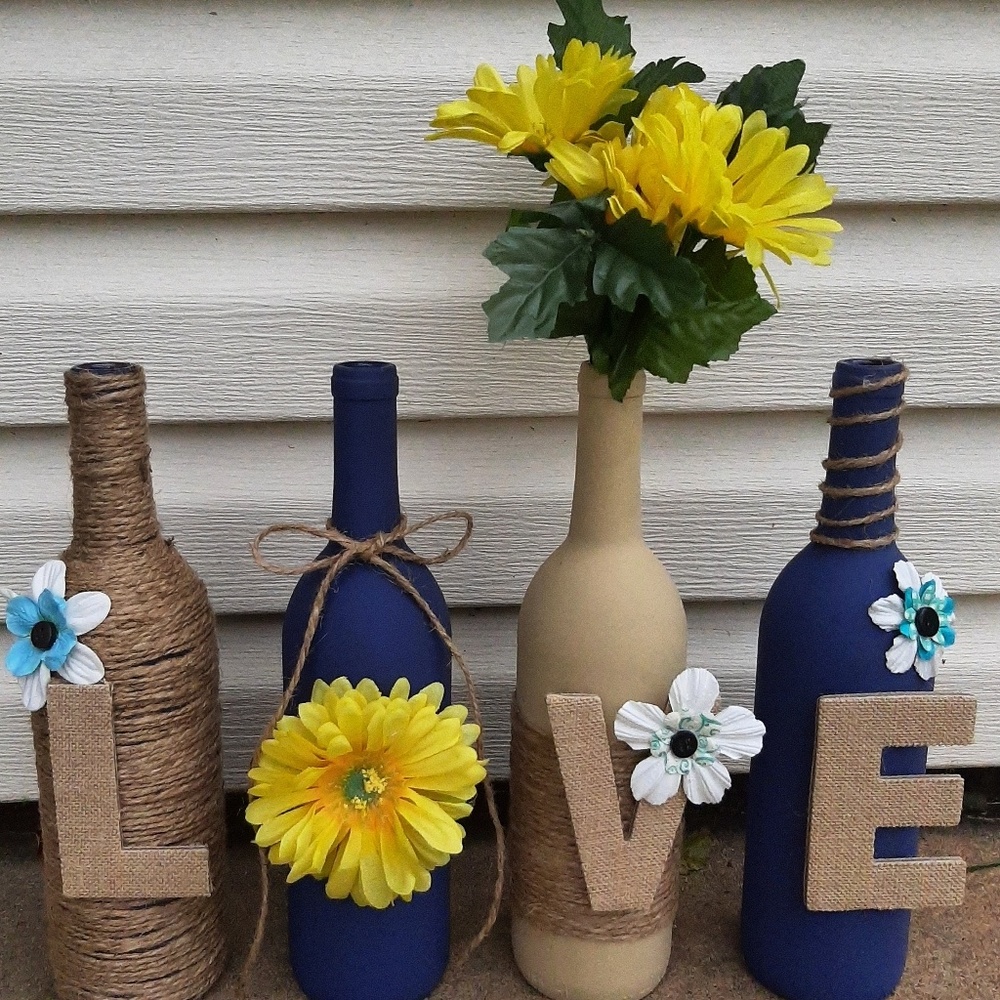 Love decorative  wine bottle set